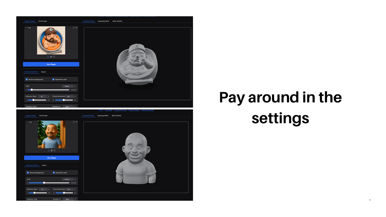 Make figurines using AI for 3D printing · slide 12