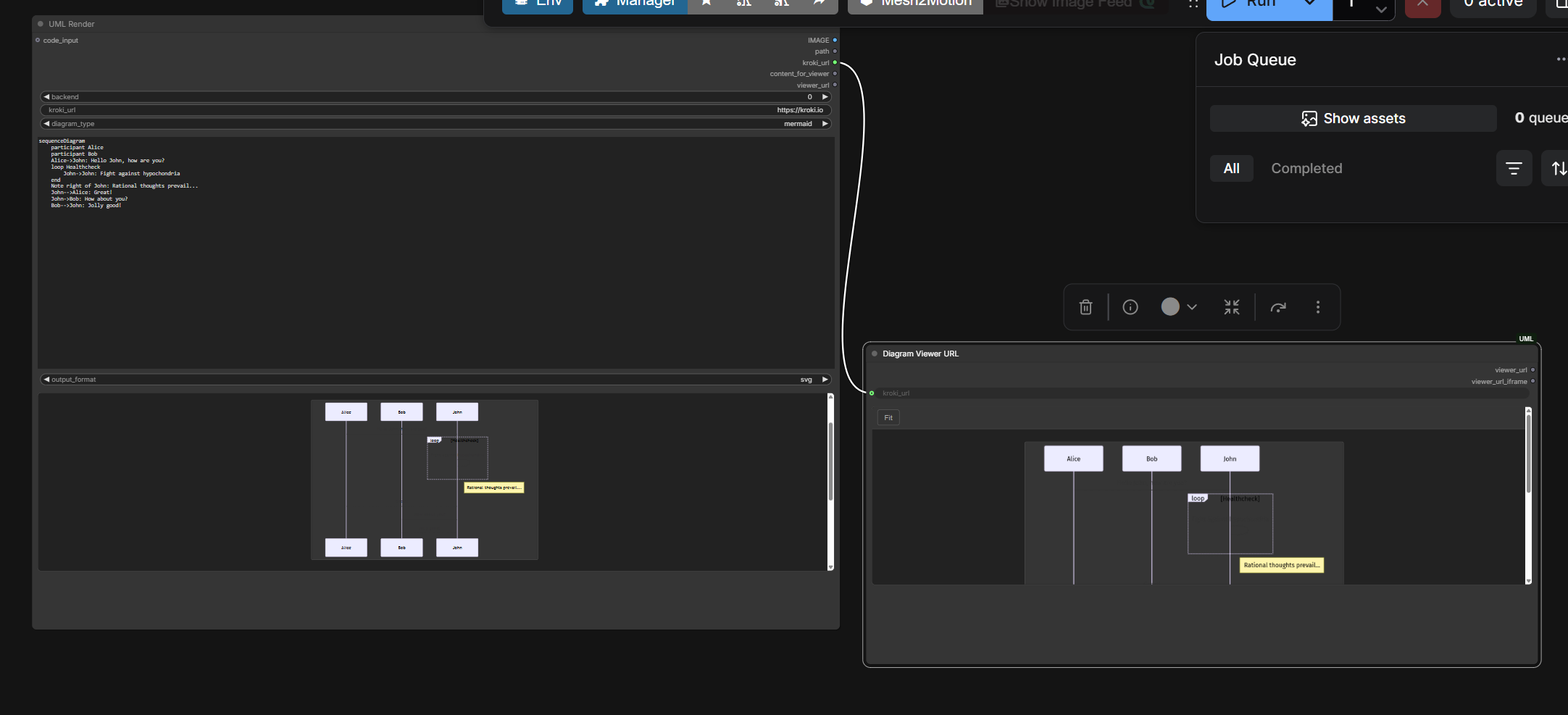 A ComfyUI-UML diagram workflow, from the repository README